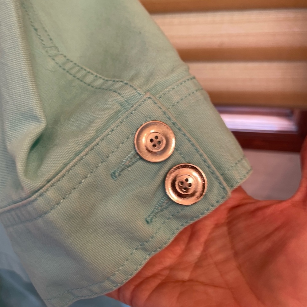 HEARTS of PALM Woman Mint Green Suit JACKET Sz 16W/Pants Sz 18W Beaded accents - Picture 4 of 16